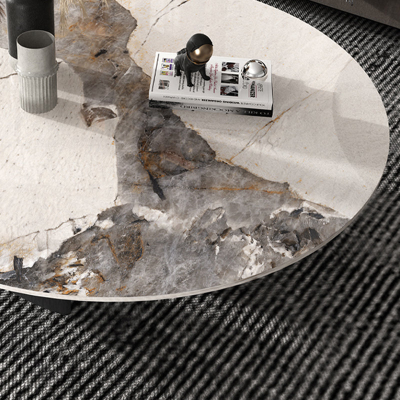 Slate Round Modern Coffee Table No Distressing Coffee Table Set