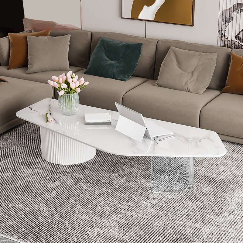 Modern Acrylic Legs Coffee Table Nesting Coffee Table Set for Living Room