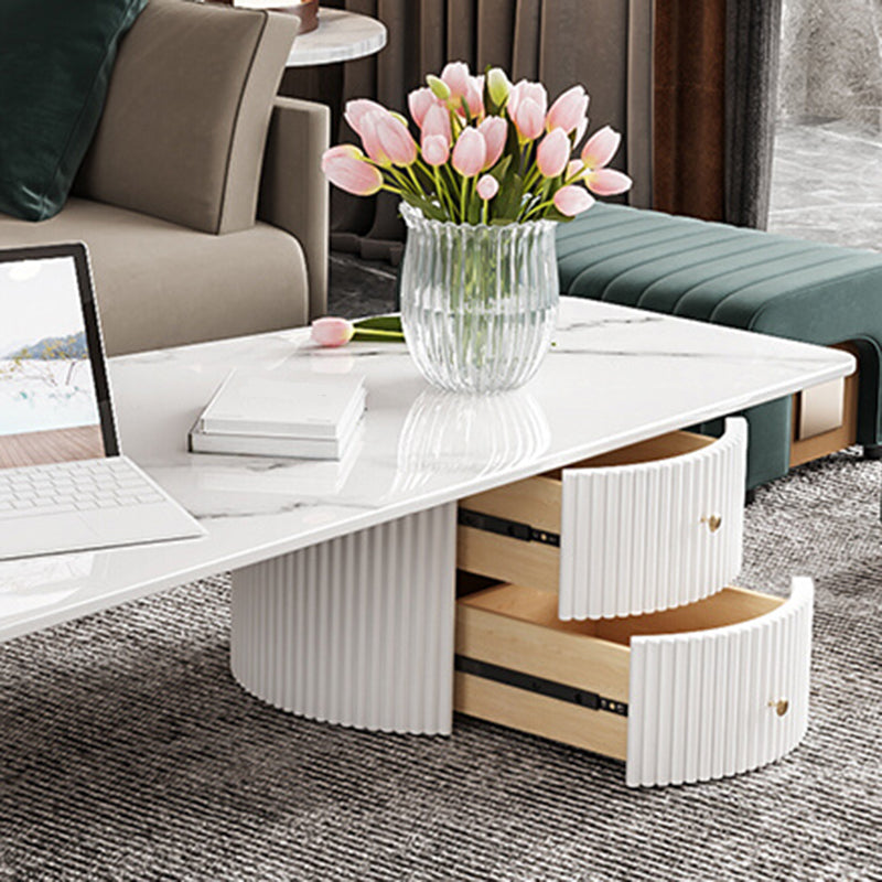 Modern Acrylic Legs Coffee Table Nesting Coffee Table Set for Living Room