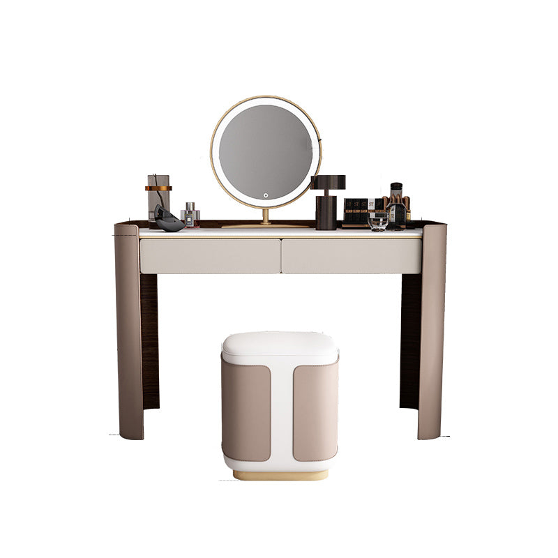 Contemporary 30.7" Height Slate Top Table Makeup Vanity with Drawers