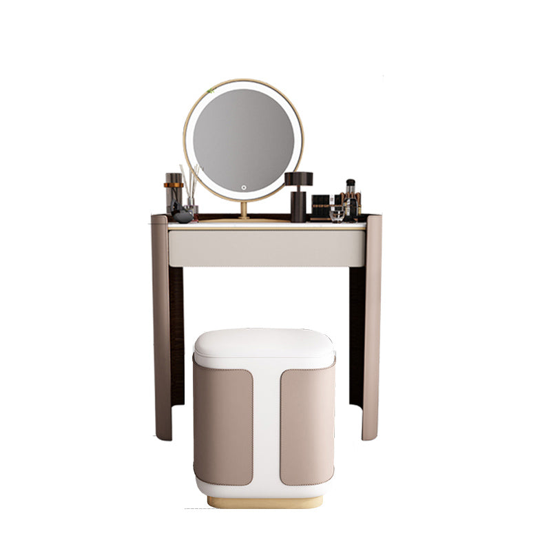 Contemporary 30.7" Height Slate Top Table Makeup Vanity with Drawers