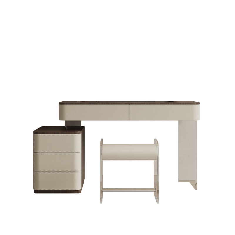 17.72" Wide Make-up Vanity in White Makeup Vanity Desk Table with Drawers