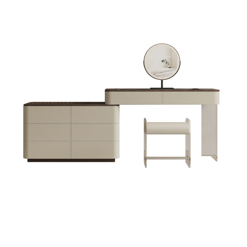 17.72" Wide Make-up Vanity in White Makeup Vanity Desk Table with Drawers