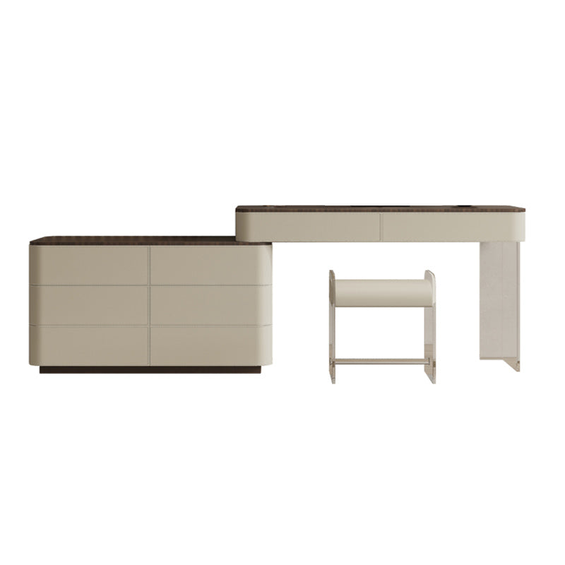 17.72" Wide Make-up Vanity in White Makeup Vanity Desk Table with Drawers