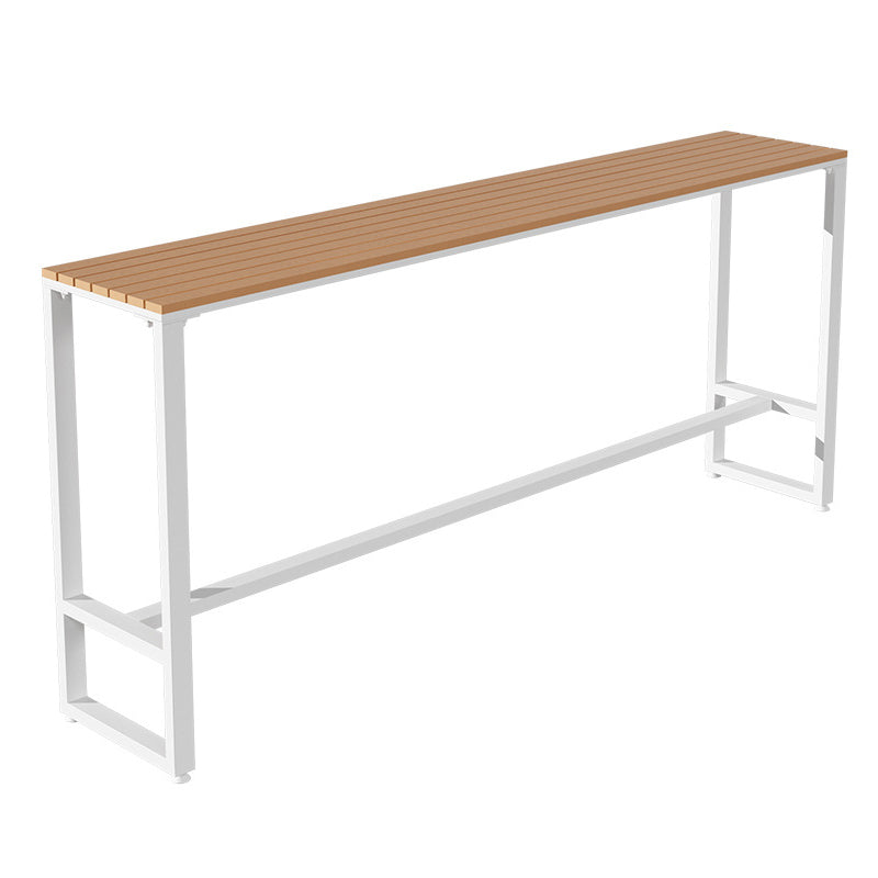 Industrial Water Resistant Bar Table Brown Plastic Top Table