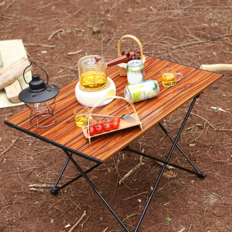 Rectangle Metal Camping Table Rustic Folding Table for Outdoor