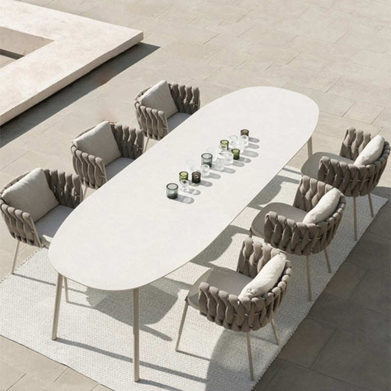 Dining Table Farmhouse Table with Metal Frame for Living Room