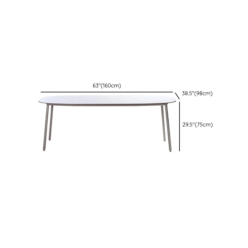 Dining Table Farmhouse Table with Metal Frame for Living Room