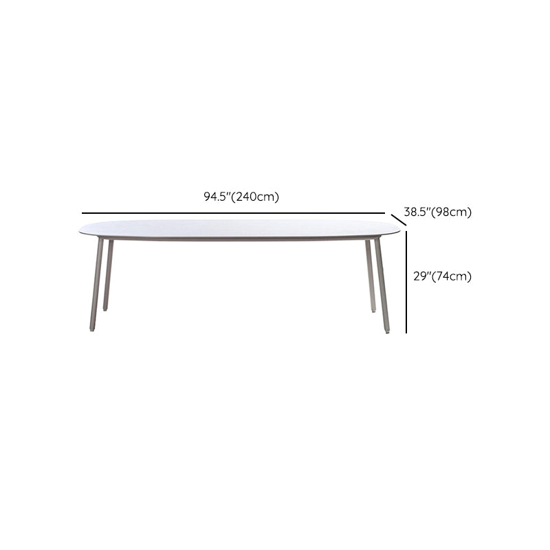 Dining Table Farmhouse Table with Metal Frame for Living Room