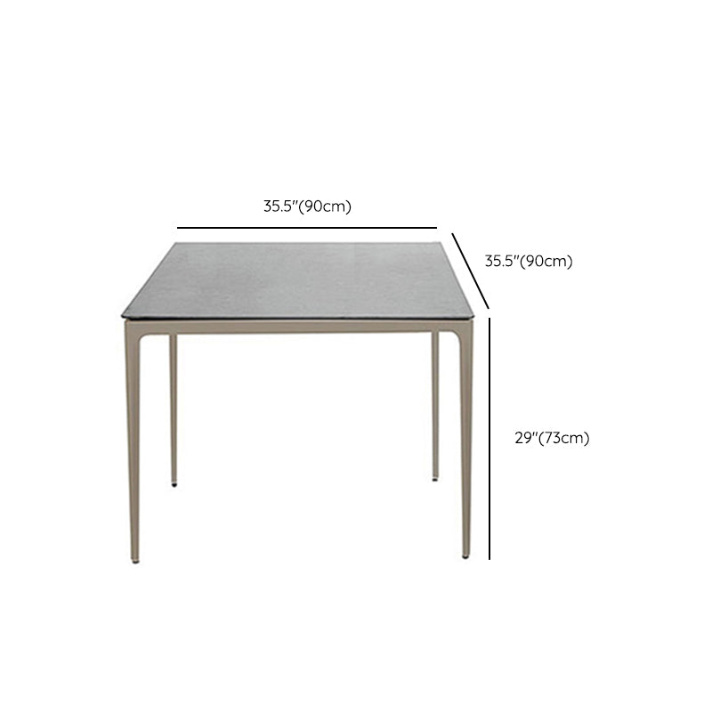 Dining Table Farmhouse Table with Metal Frame for Living Room
