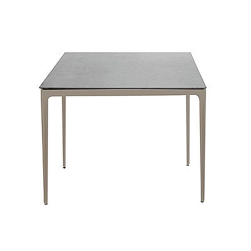 Stone/Wood Dining Table Farmhouse Table with Metal Frame for Living Room