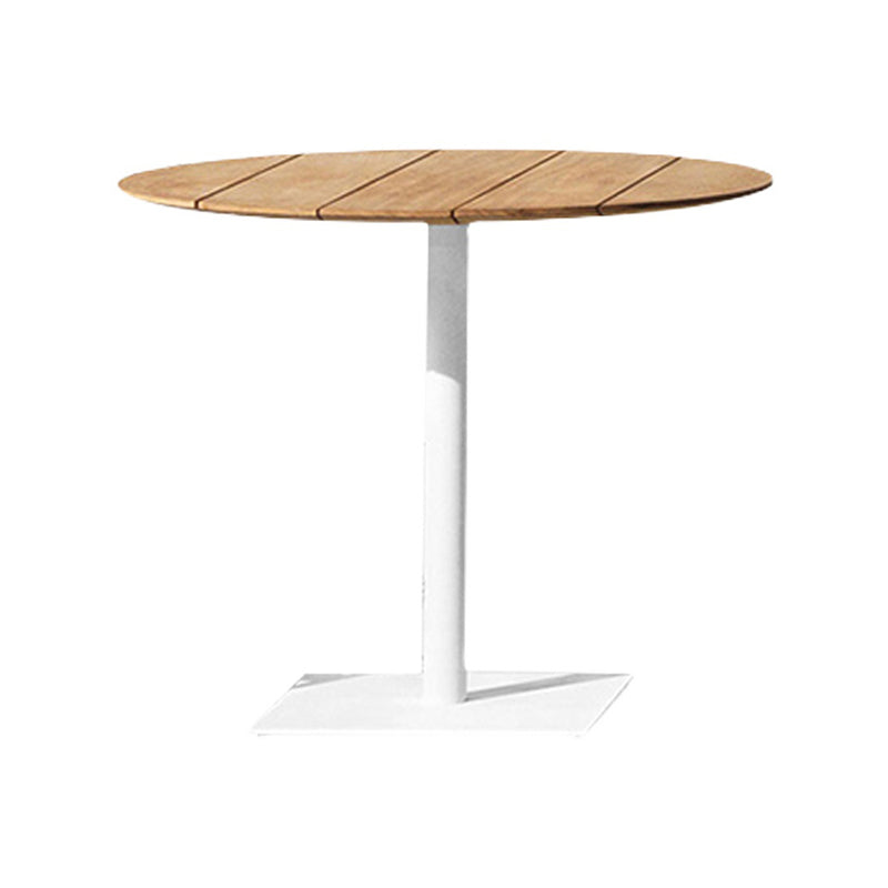 Stone/Wood Dining Table Farmhouse Table with Metal Frame for Living Room