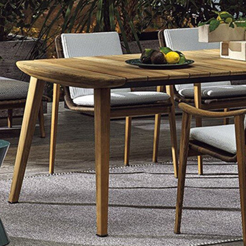 Rectangle Solid Wood Dining Table Brown Farmhouse Table, 29.52" High