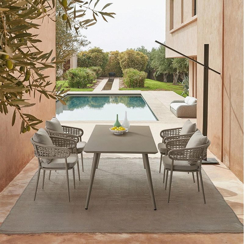 Rectangle Industrial Dining Table Water Resistant Table, 29.52" High