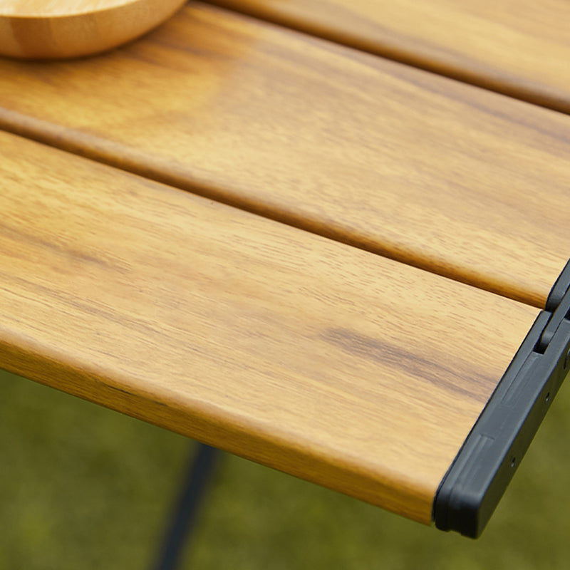 Metal Rectangle Camping Table Industrial Brown/Black Folding Table