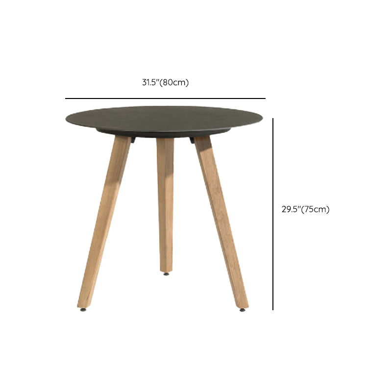 Solid Wood Dining Table Farmhouse Brown Table for Living Room