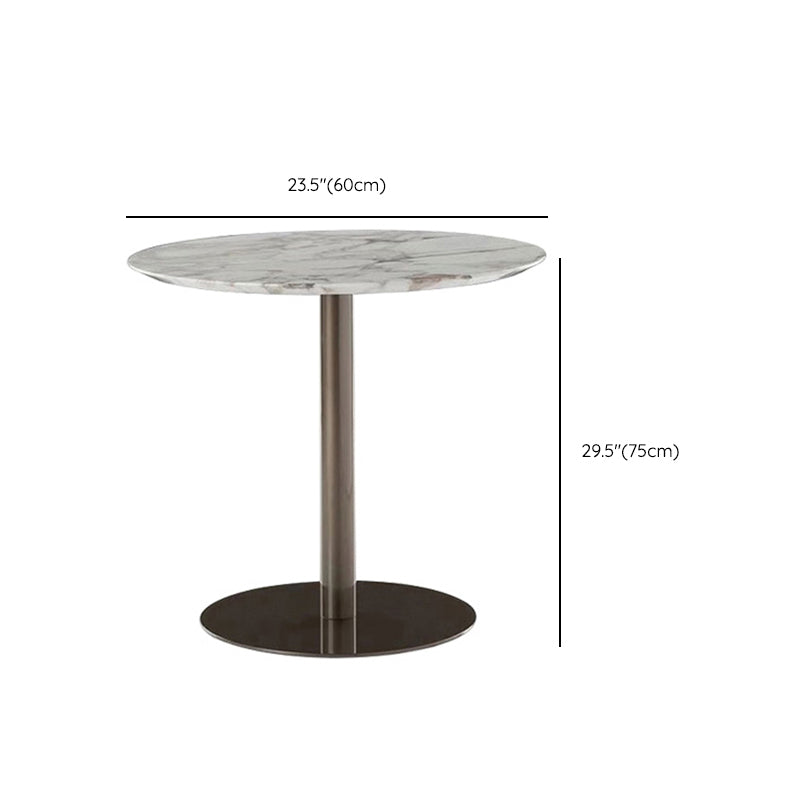Stone/Metal Dining Table Industrial Water Resistant Table with Metal Frame