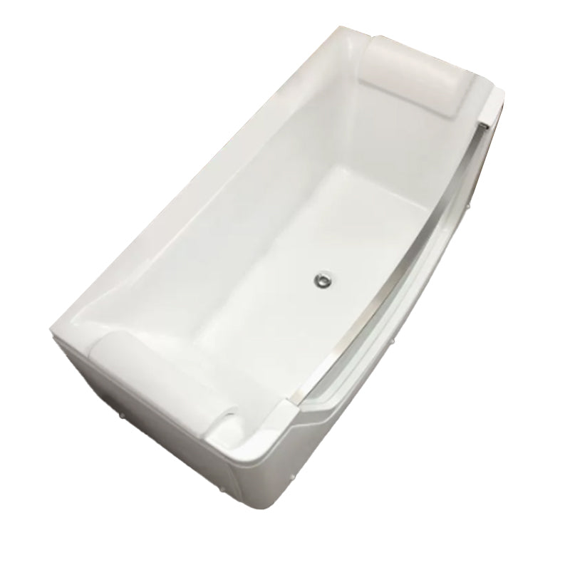 Modern Rectangle Acrylic Bathtub Back to Wall with Massage Device