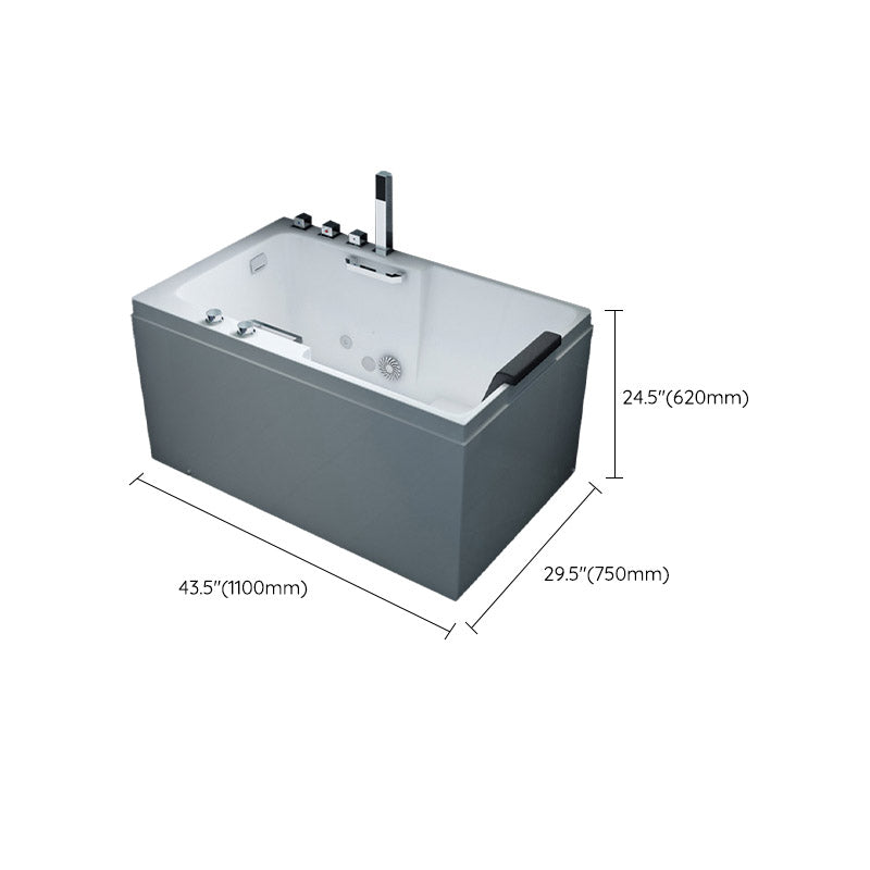 Bathroom Acrylic Apron Front Bathtub Modern Rectangular Bathtub