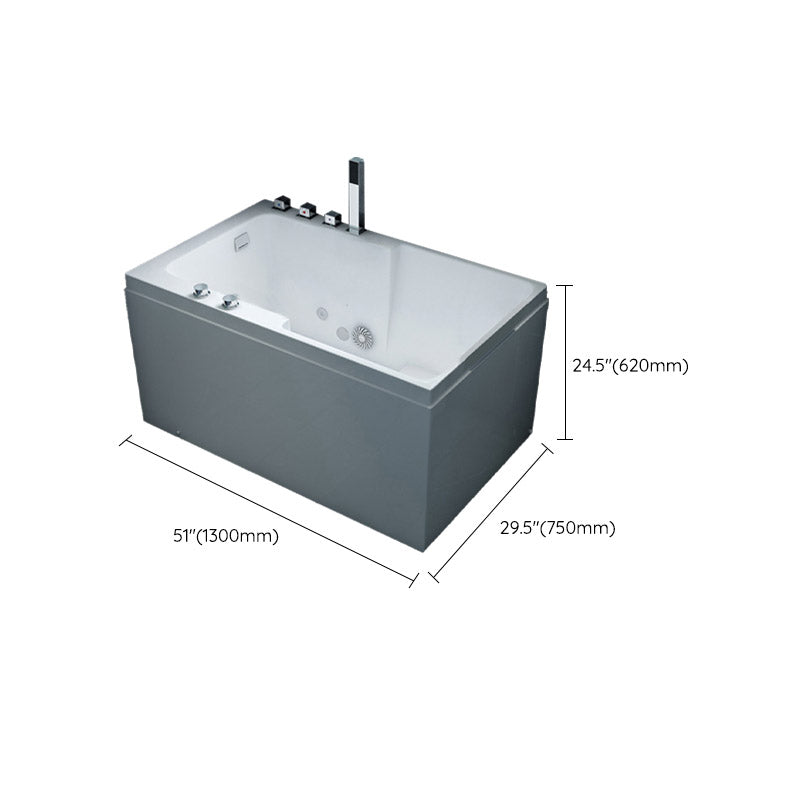 Bathroom Acrylic Apron Front Bathtub Modern Rectangular Bathtub