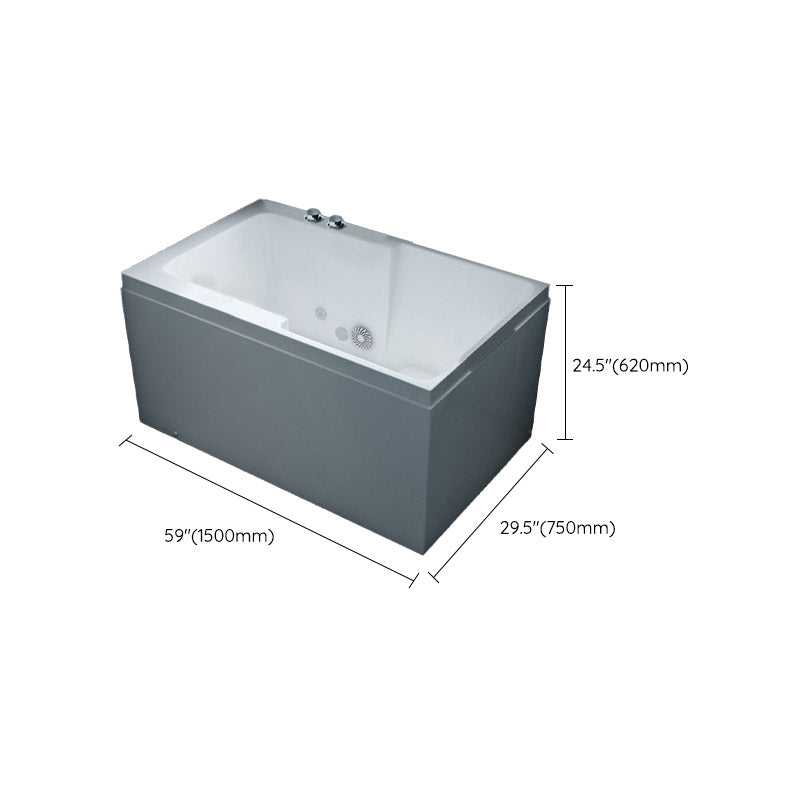 Bathroom Acrylic Apron Front Bathtub Modern Rectangular Bathtub