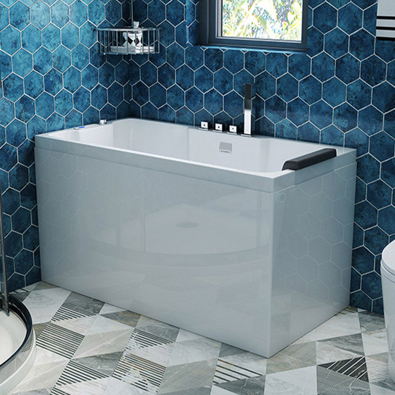 Bathroom Acrylic Apron Front Bathtub Modern Rectangular Bathtub in White