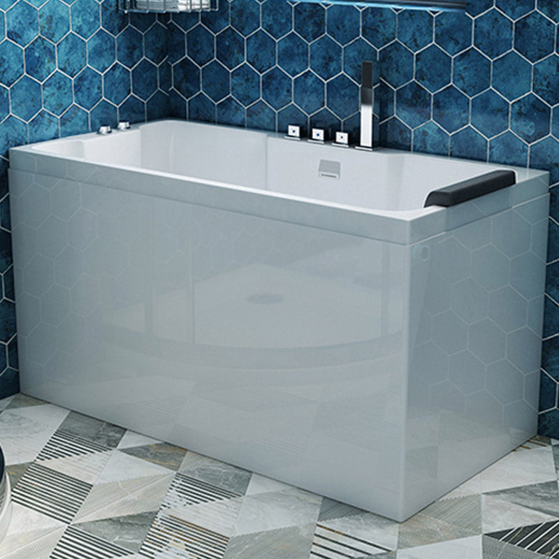 Bathroom Acrylic Apron Front Bathtub Modern Rectangular Bathtub in White
