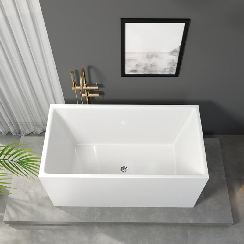 Modern Soaking Freestanding Bath Tub Acrylic Bathroom Bathtub in White