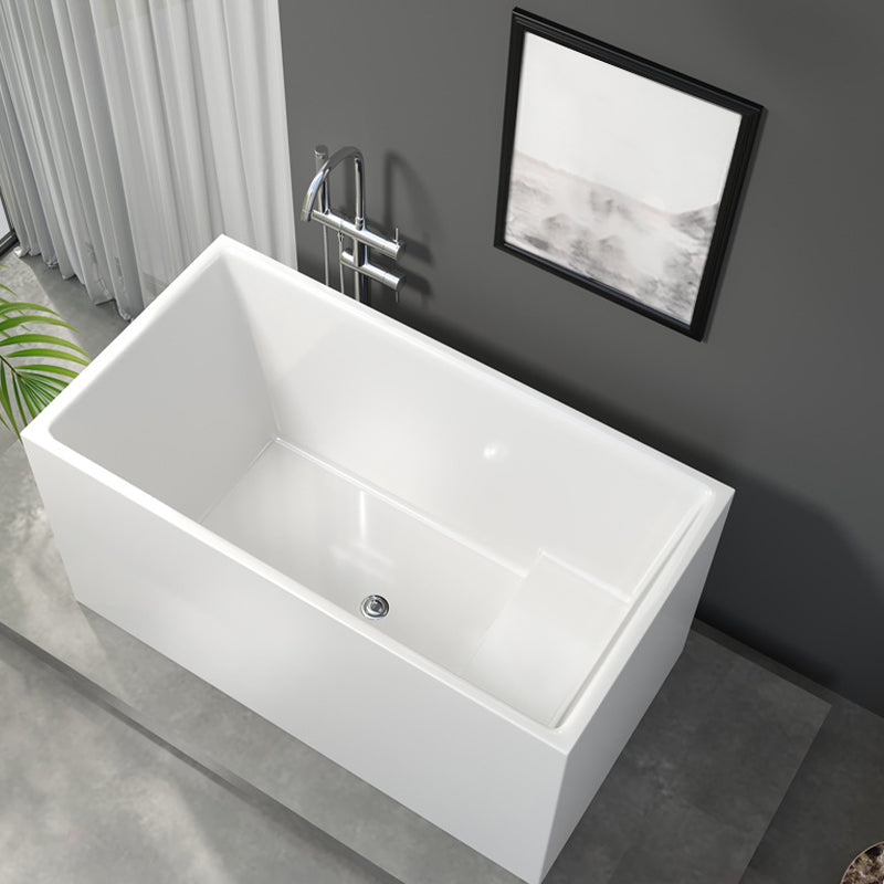 Modern Soaking Freestanding Bath Tub Acrylic Bathroom Bathtub in White