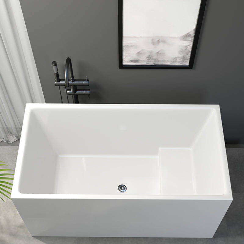 Modern Soaking Freestanding Bath Tub Acrylic Bathroom Bathtub in White