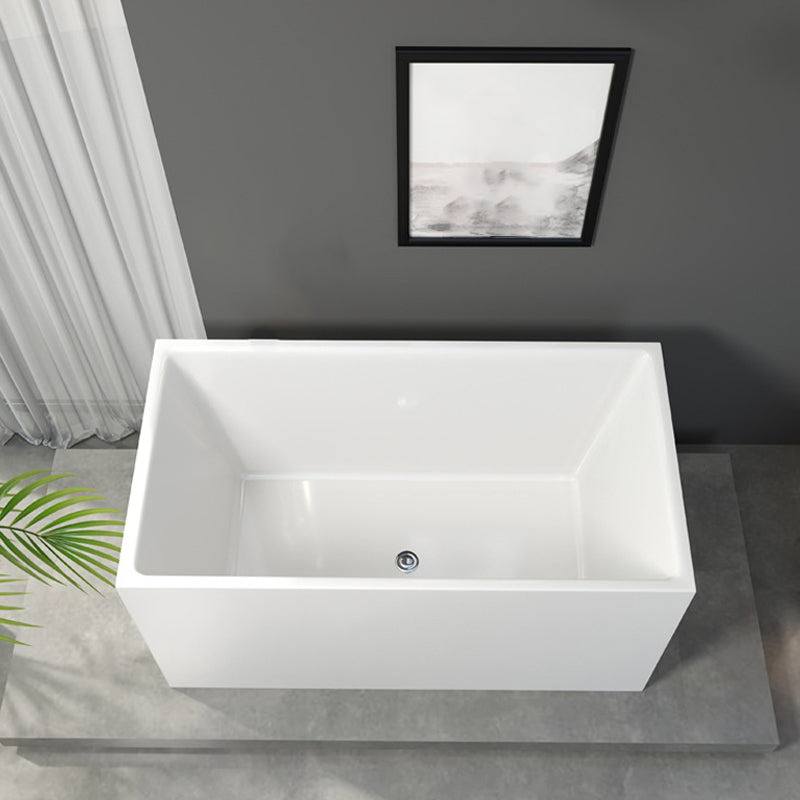 Modern Soaking Freestanding Bath Tub Acrylic Bathroom Bathtub in White