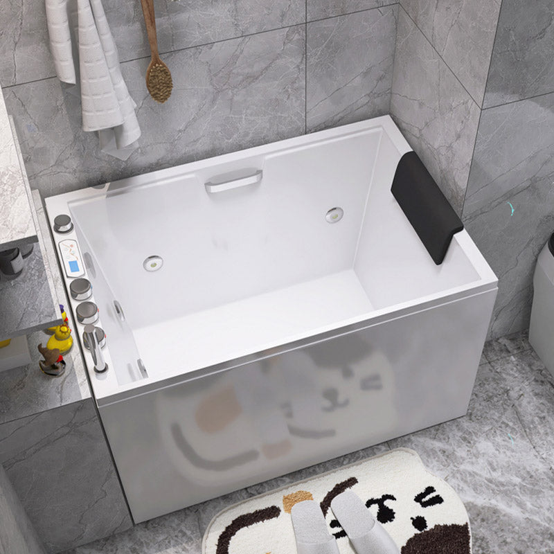 Modern Style Apron Front Bathtub Rectangular Acrylic Bathtub in White