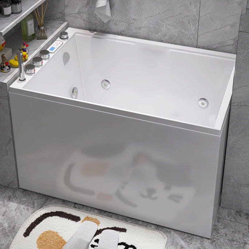 Modern Style Apron Front Bathtub Rectangular Acrylic Bathtub in White