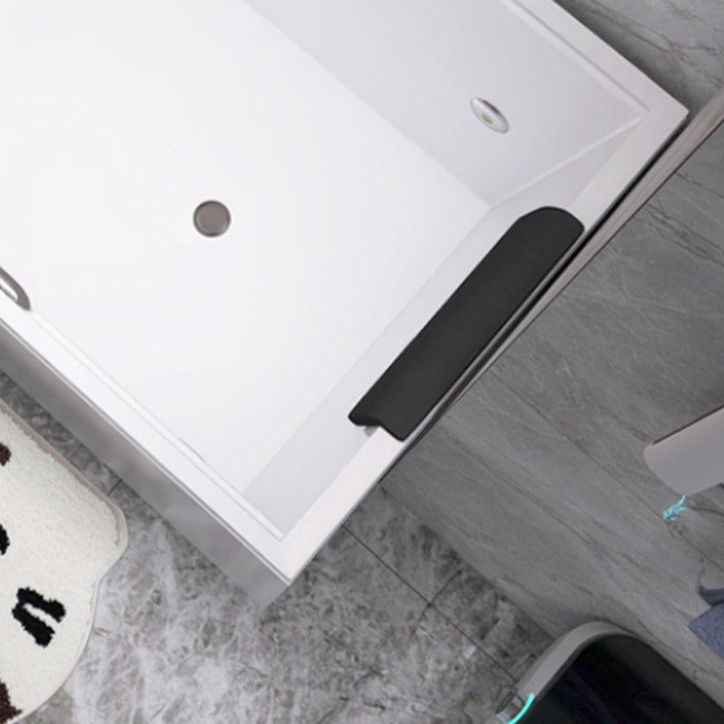 Modern Style Apron Front Bathtub Rectangular Acrylic Bathtub in White
