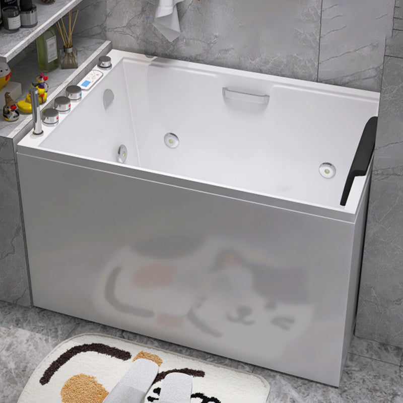 Modern Style Apron Front Bathtub Rectangular Acrylic Bathtub in White