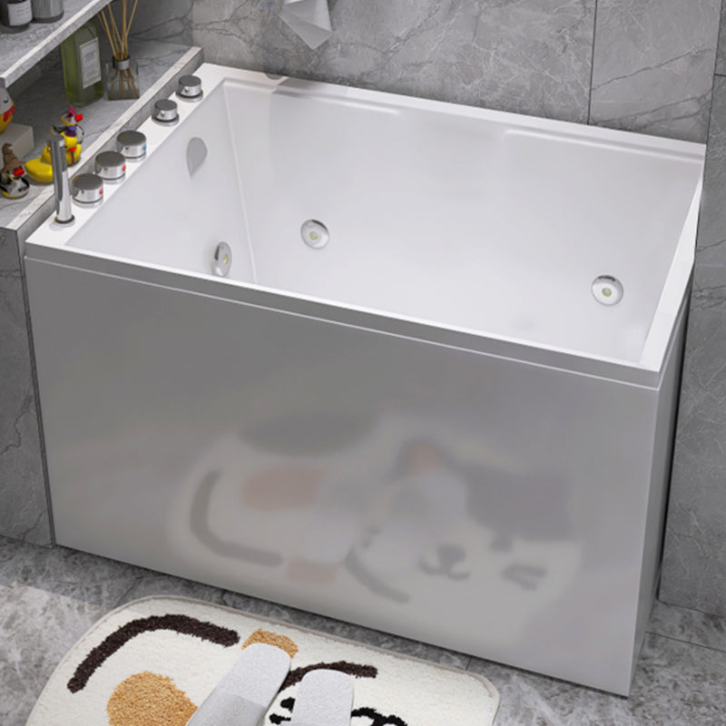 Modern Style Apron Front Bathtub Rectangular Acrylic Bathtub in White