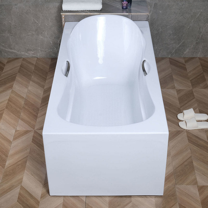 Modern Style Freestanding Bath Tub Acrylic Soaking Bathtub in White