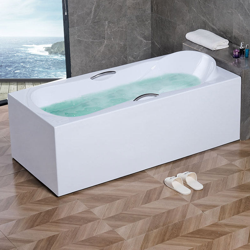 Modern Style Freestanding Bath Tub Acrylic Soaking Bathtub in White