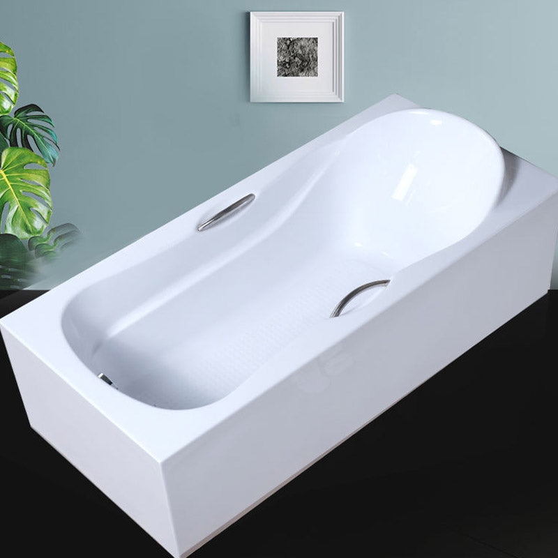 Modern Style Freestanding Bath Tub Acrylic Soaking Bathtub in White