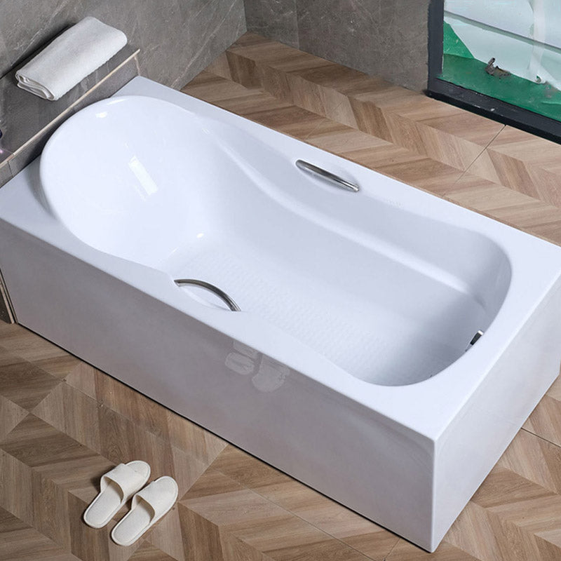 Modern Style Freestanding Bath Tub Acrylic Soaking Bathtub in White
