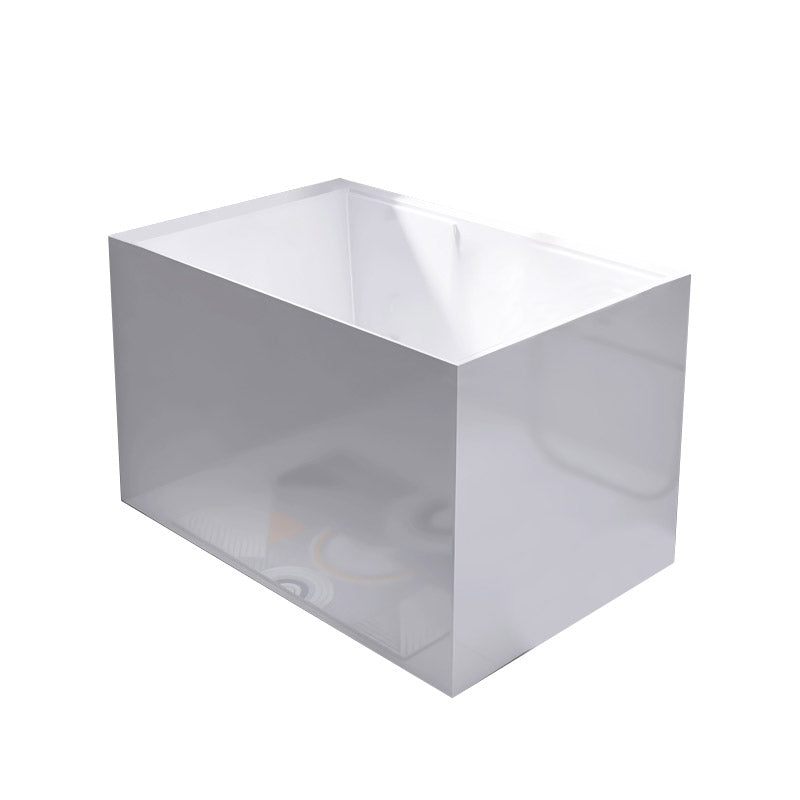 Modern Style Alcove Bath Tub Acrylic Rectangular Bathroom Bathtub in White