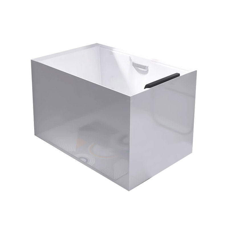 Modern Style Alcove Bath Tub Acrylic Rectangular Bathroom Bathtub in White