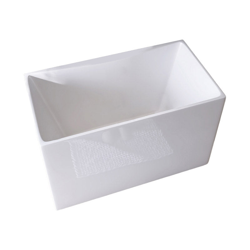 Modern Style Alcove Bath Tub Acrylic Rectangular Bathroom Bathtub in White