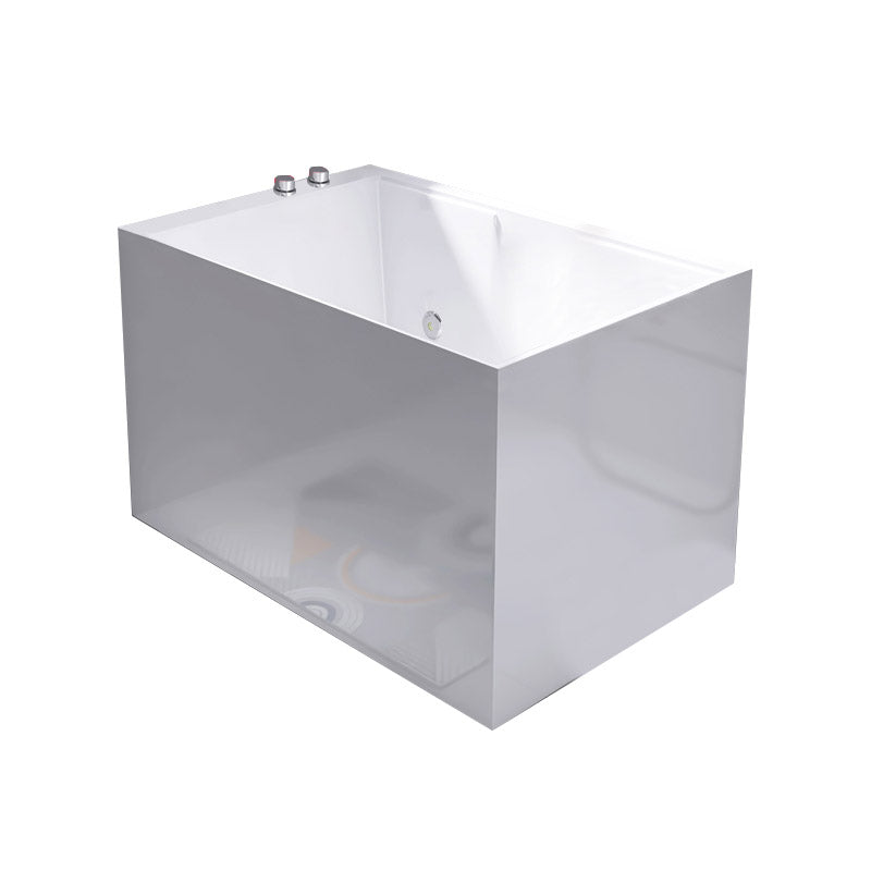 Modern Style Alcove Bath Tub Acrylic Rectangular Bathroom Bathtub in White