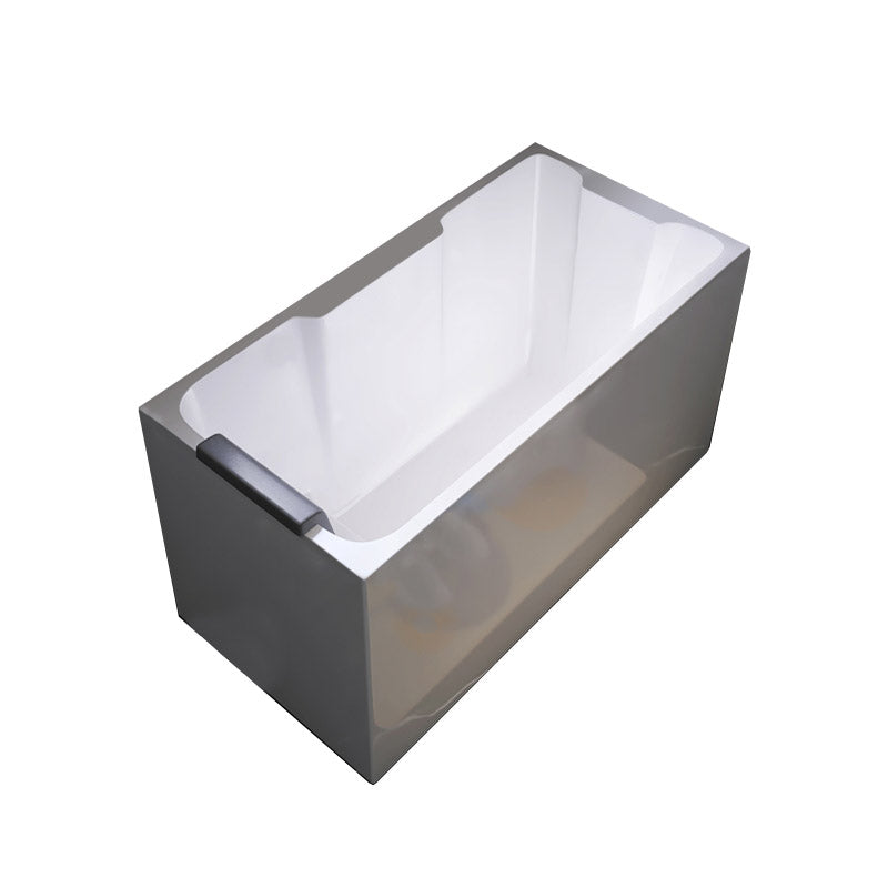 Modern Style Alcove Bath Tub Acrylic Rectangular Bathroom Bathtub in White