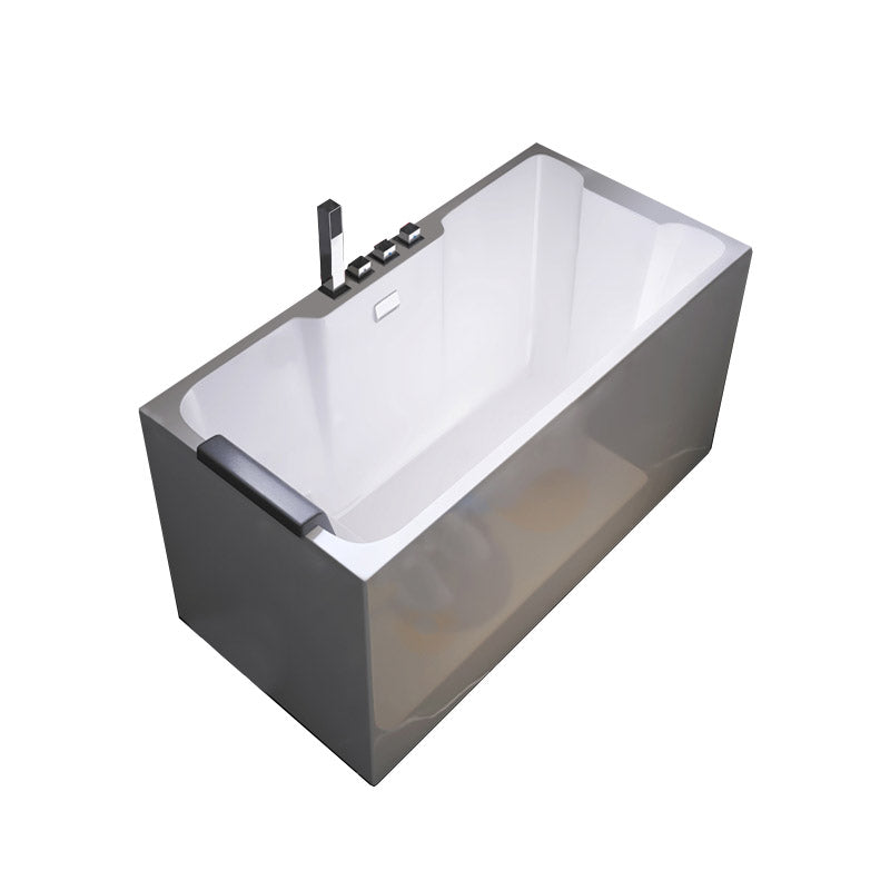 Modern Style Alcove Bath Tub Acrylic Rectangular Bathroom Bathtub in White