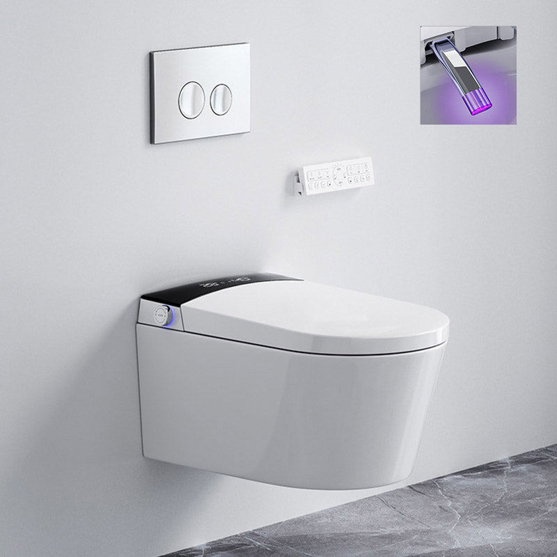 Contemporary 1-Piece Toilet Wall-mount Urine Toilet with Slow Close Seat for Washroom