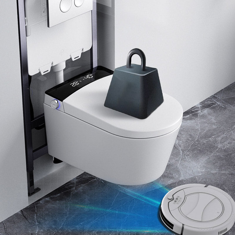 Contemporary 1-Piece Toilet Wall-mount Urine Toilet with Slow Close Seat for Washroom