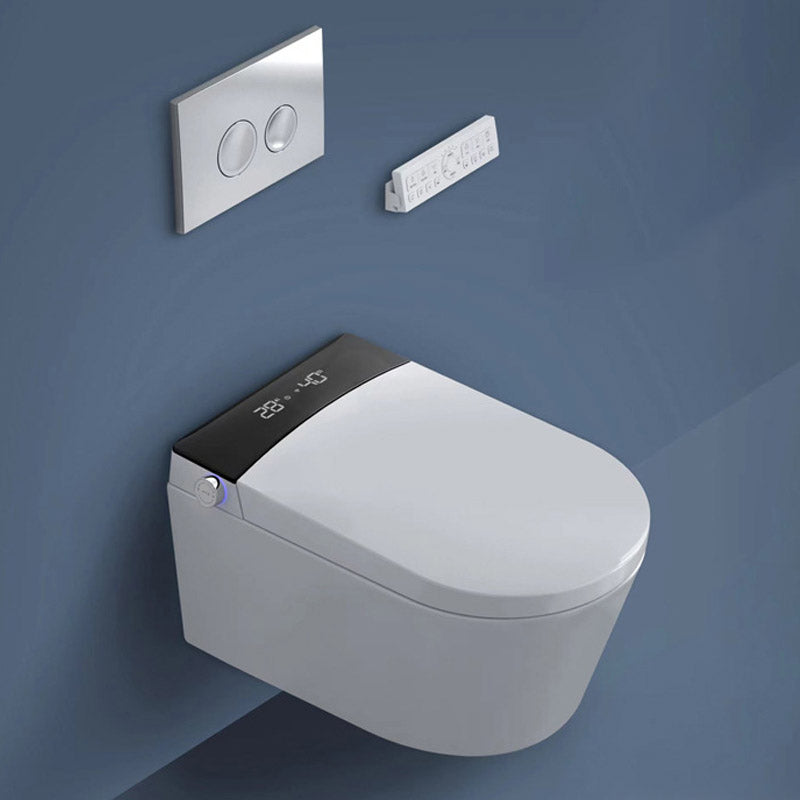 Contemporary 1-Piece Toilet Wall-mount Urine Toilet with Slow Close Seat for Washroom