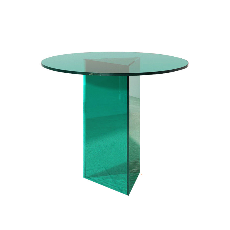 19" Wide Glam Side Table Clear Acrylic Pedestal Accent Side Table